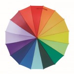 Paraguas grande con arco iris color multicolor tercera vista