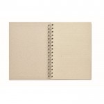 Cuaderno con papel hecho de hierba color beige segunda vista