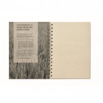 Cuaderno con papel hecho de hierba color beige cuarta vista