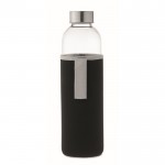 Botella con funda de neopreno color negro tercera vista