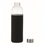 Botella con funda de neopreno color negro cuarta vista