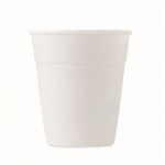 Vaso de plástico personalizado color blanco primera vista