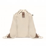 Mochila de algodón reciclado 220 g/m2 color beige