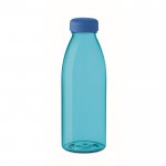 Botella de RPET libre de BPA color azul transparente