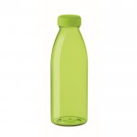 Botella de RPET libre de BPA color verde lima transparente