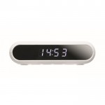 Reloj despertador con cargador color blanco sexta vista