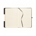 Libreta de tapa dura con soporte color negro septima vista