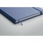 Libreta A5 con papel reciclado a rayas color gris vista de abajo