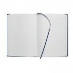 Libreta A5 con papel reciclado a rayas color gris abierta