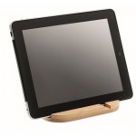 Soporte de bambú para tablet o móvil color madera tercera vista