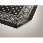 Pañuelo de algodón tipo bandana color negro vista detalle 4
