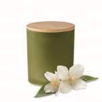 Velas con aroma a plantas y tapa color verde septima vista
