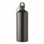 Botella de aluminio simple y antifugas color negro