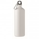 Botella de aluminio simple y antifugas color blanco