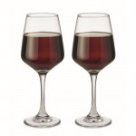 Dos copas de vino personalizadas color transparente primera vista