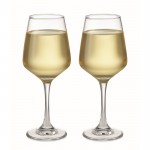 Dos copas de vino personalizadas color transparente segunda vista