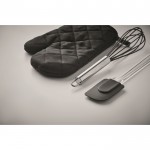 Kit de utensilios para hornear color negro vista fotografía