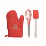 Kit de utensilios para hornear color rojo vista principal