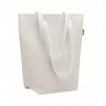 Bolsa de fieltro RPET con asas largas color blanco