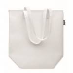 Bolsa de fieltro RPET con asas largas color blanco tercera vista