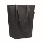 Bolsa de fieltro RPET con asas largas color gris oscuro