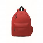 Mochila personalizada de poliéster sencilla color rojo primera vista