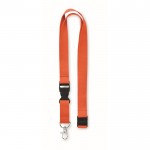 Lanyard de algodón con hebilla (20 mm) color naranja primera vista