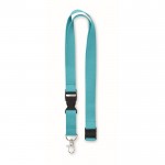 Lanyard de algodón con hebilla (20 mm) color turquesa primera vista