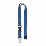 Lanyard de algodón con hebilla (20 mm) color azul real primera vista