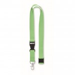 Lanyard de algodón con hebilla (20 mm) color verde lima primera vista