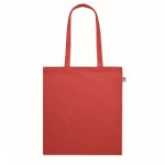 Bolsa de algodón orgánico asas largas 180 g/m2 color rojo primera vista