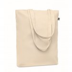 Bolsa de canvas orgánico y fuelle 270 g/m2 color beige