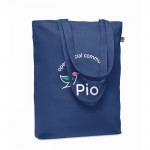 Bolsa de canvas orgánico en color 270 g/m2 color azul vista principal