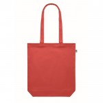 Bolsa de canvas orgánico en color 270 g/m2 color rojo tercera vista