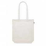 Bolsa de canvas orgánico en color 270 g/m2 color blanco tercera vista