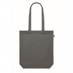 Bolsa de canvas orgánico en color 270 g/m2 color gris oscuro tercera vista