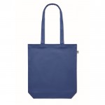 Bolsa de canvas orgánico en color 270 g/m2 color azul real tercera vista