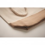 Bolsa de canvas con asas de cordón 280 g/m2 color beige vista detalle 2