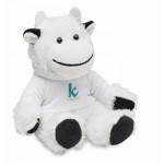 Peluche de vaca con sudadera personalizable color blanco vista principal