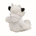 Peluche de vaca con sudadera personalizable color blanco primera vista