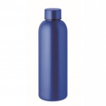 Botella de doble pared de acero inoxidable color azul vista principal