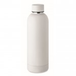 Botella de doble pared de acero inoxidable color blanco