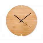Reloj de pared de bambú color madera