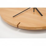 Reloj de pared de bambú color madera tercera vista