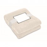 Manta de lana tarjeta para tu logo 280 g/m2 color beige