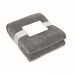Manta de lana tarjeta para tu logo 280 g/m2 color gris oscuro