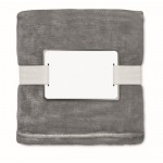 Manta de lana tarjeta para tu logo 280 g/m2 color gris oscuro primera vista