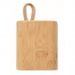 Altavoz bluetooth 5.0 compacto de bambú color madera cuarta vista