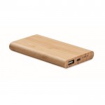 Powerbank de 4000 mAh y bambú color madera