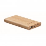 Powerbank de 4000 mAh y bambú color madera vista principal